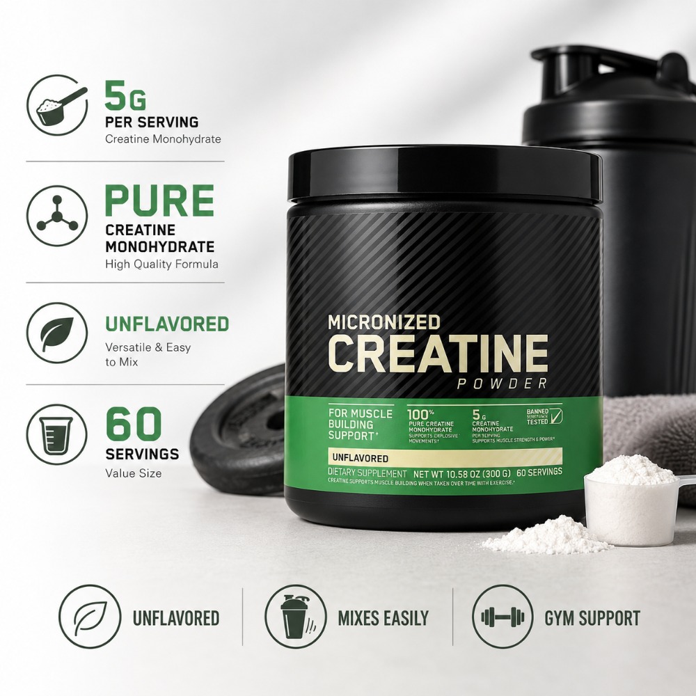 Nutrition And Exercise - Kreatyna Monohydrat w Proszku 300g Wsparcie