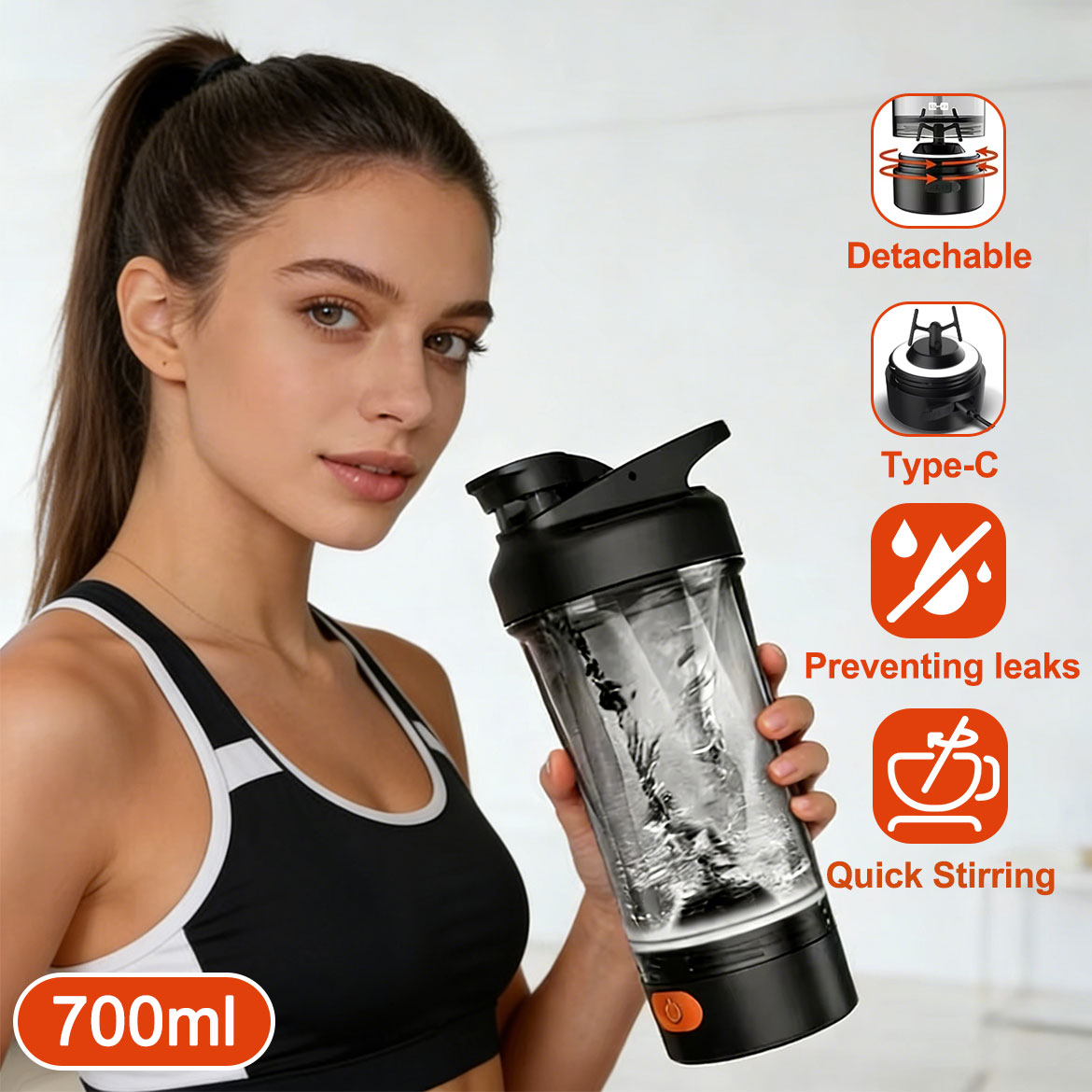 Nutrition And Exercise - Elektryczny automatyczny shaker do protein o